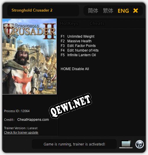 Stronghold Crusader 2: Читы, Трейнер +5 [CheatHappens.com]