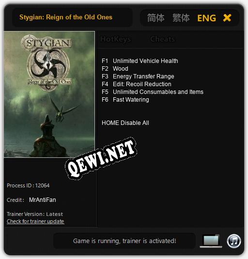 Stygian: Reign of the Old Ones: Трейнер +6 [v1.3]