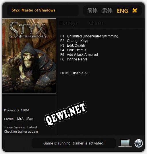 Styx: Master of Shadows: Трейнер +6 [v1.3]