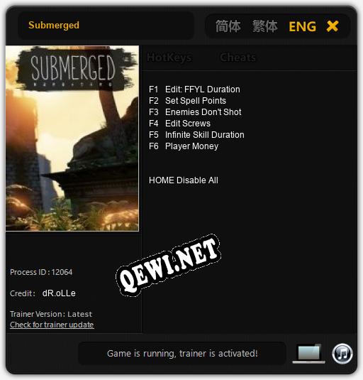 Трейнер для Submerged [v1.0.6]
