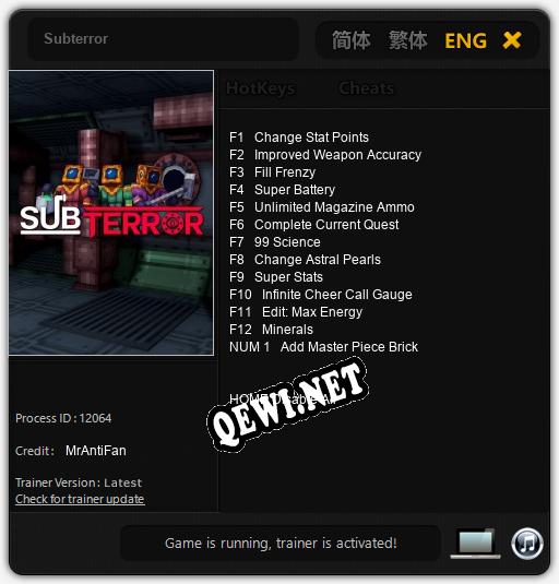 Subterror: Читы, Трейнер +13 [MrAntiFan]