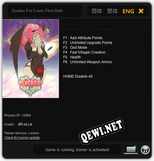 Трейнер для Sucker For Love: First Date [v1.0.9]