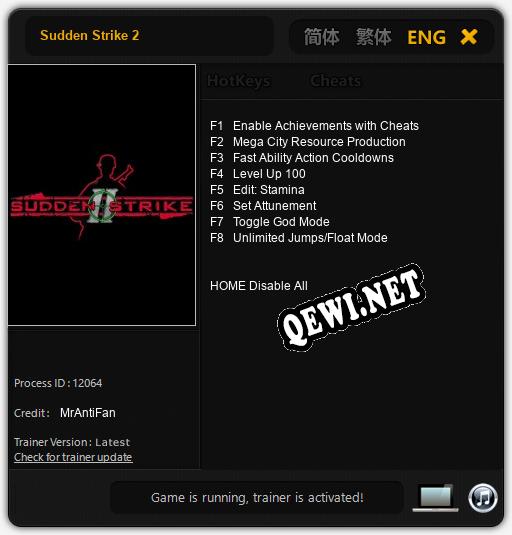 Sudden Strike 2: Читы, Трейнер +8 [MrAntiFan]