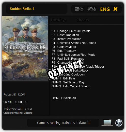 Sudden Strike 4: Трейнер +15 [v1.2]