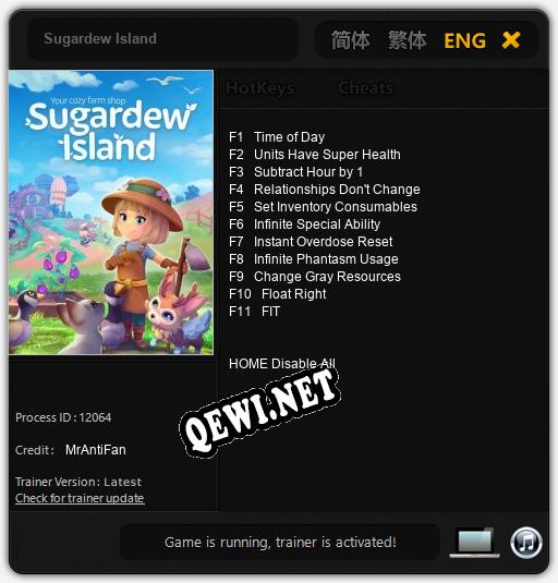 Трейнер для Sugardew Island [v1.0.9]