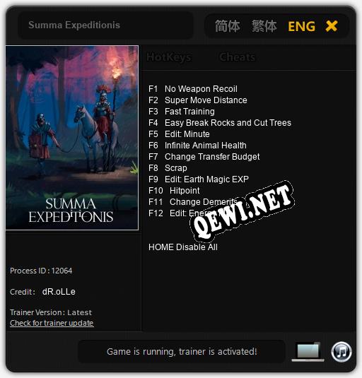 Summa Expeditionis: Трейнер +12 [v1.1]