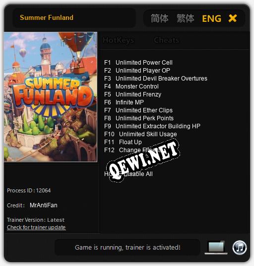 Summer Funland: ТРЕЙНЕР И ЧИТЫ (V1.0.7)