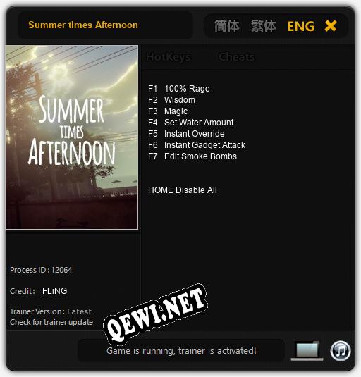 Summer times Afternoon: ТРЕЙНЕР И ЧИТЫ (V1.0.96)