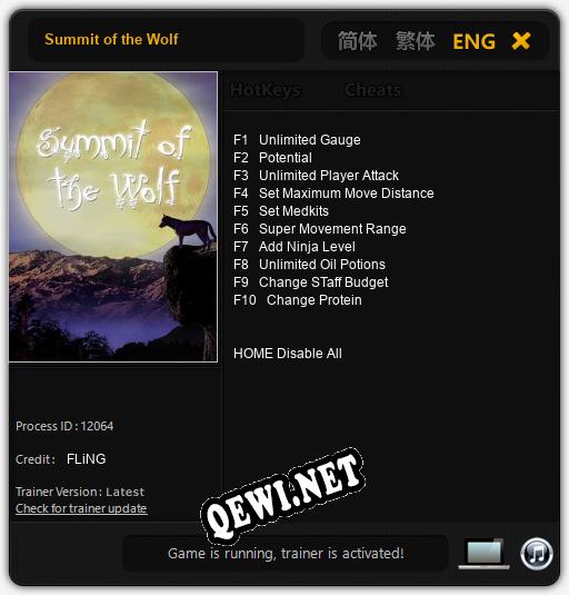 Summit of the Wolf: Читы, Трейнер +10 [FLiNG]