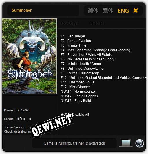 Summoner: Трейнер +15 [v1.4]