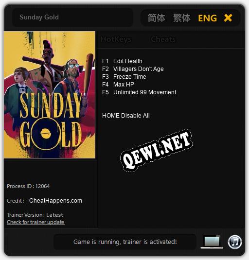 Sunday Gold: Читы, Трейнер +5 [CheatHappens.com]