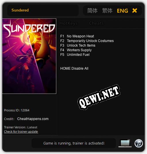 Sundered: ТРЕЙНЕР И ЧИТЫ (V1.0.43)