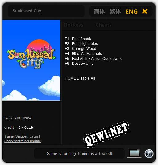 Sunkissed City: ТРЕЙНЕР И ЧИТЫ (V1.0.33)