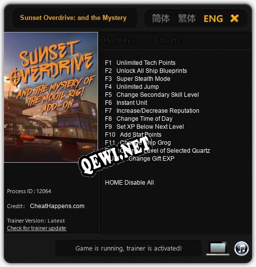 Sunset Overdrive: and the Mystery of the Mooil Rig: ТРЕЙНЕР И ЧИТЫ (V1.0.48)