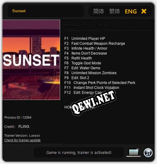 Трейнер для Sunset [v1.0.8]