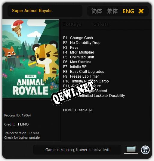 Трейнер для Super Animal Royale [v1.0.2]