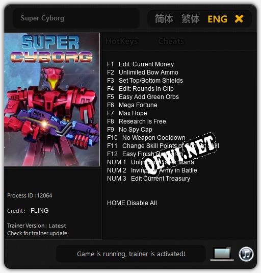 Super Cyborg: ТРЕЙНЕР И ЧИТЫ (V1.0.77)