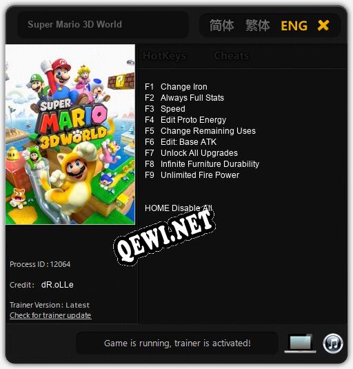 Super Mario 3D World: ТРЕЙНЕР И ЧИТЫ (V1.0.47)