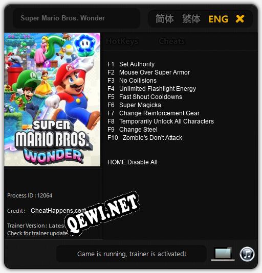 Трейнер для Super Mario Bros. Wonder [v1.0.7]