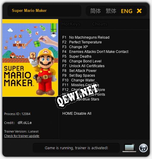 Super Mario Maker: ТРЕЙНЕР И ЧИТЫ (V1.0.37)