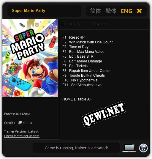Super Mario Party: ТРЕЙНЕР И ЧИТЫ (V1.0.21)