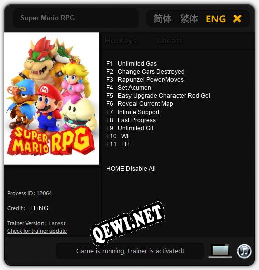 Super Mario RPG: Читы, Трейнер +11 [FLiNG]