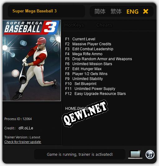 Super Mega Baseball 3: ТРЕЙНЕР И ЧИТЫ (V1.0.49)