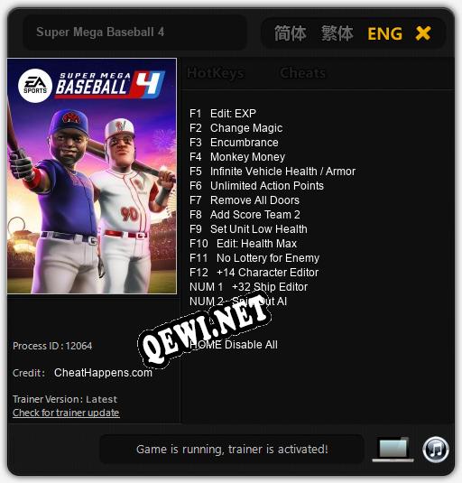 Super Mega Baseball 4: Трейнер +14 [v1.8]