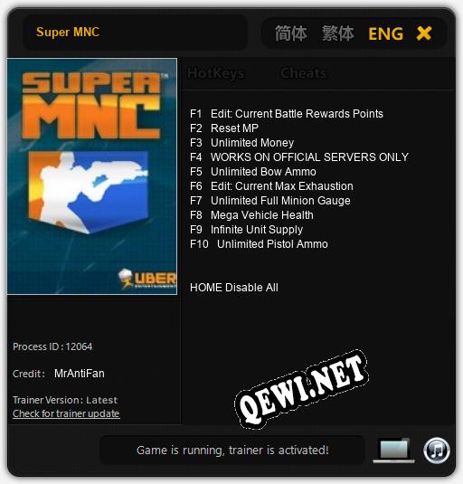 Super MNC: ТРЕЙНЕР И ЧИТЫ (V1.0.65)