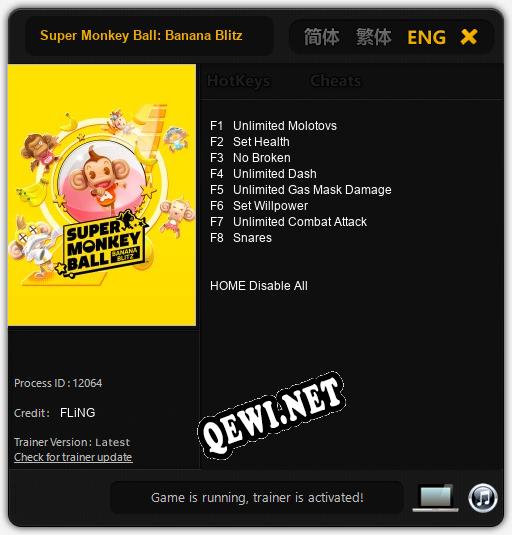 Super Monkey Ball: Banana Blitz: ТРЕЙНЕР И ЧИТЫ (V1.0.10)