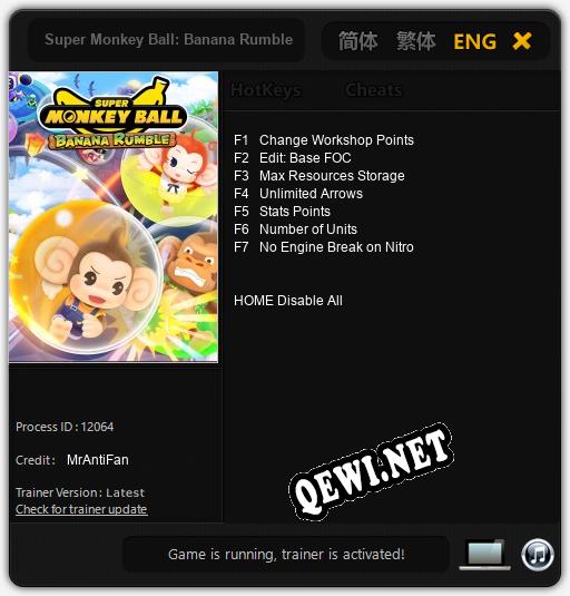Super Monkey Ball: Banana Rumble: ТРЕЙНЕР И ЧИТЫ (V1.0.57)