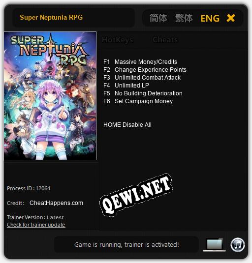 Super Neptunia RPG: Читы, Трейнер +6 [CheatHappens.com]