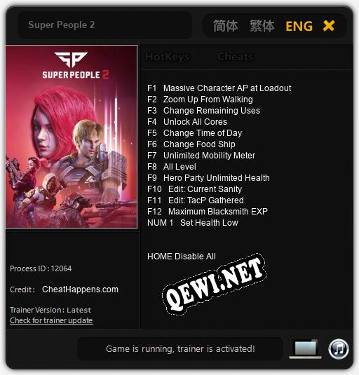 Super People 2: Трейнер +13 [v1.3]