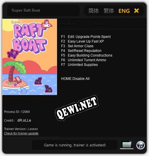 Трейнер для Super Raft Boat [v1.0.2]