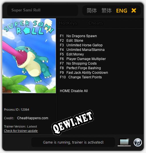Super Sami Roll: ТРЕЙНЕР И ЧИТЫ (V1.0.92)