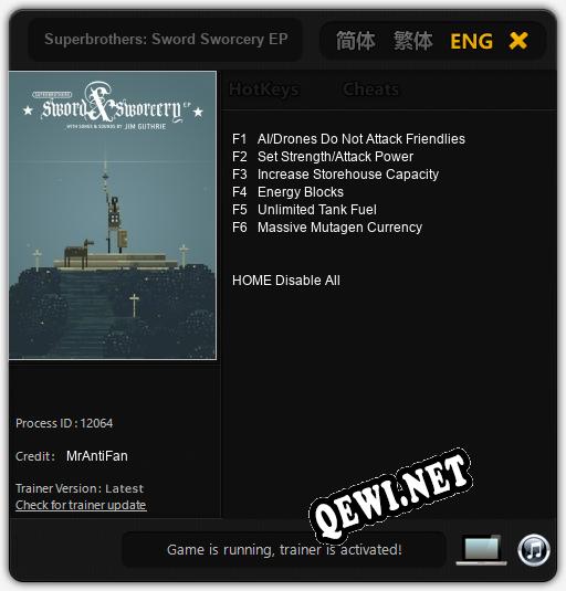 Superbrothers: Sword Sworcery EP: Трейнер +6 [v1.6]