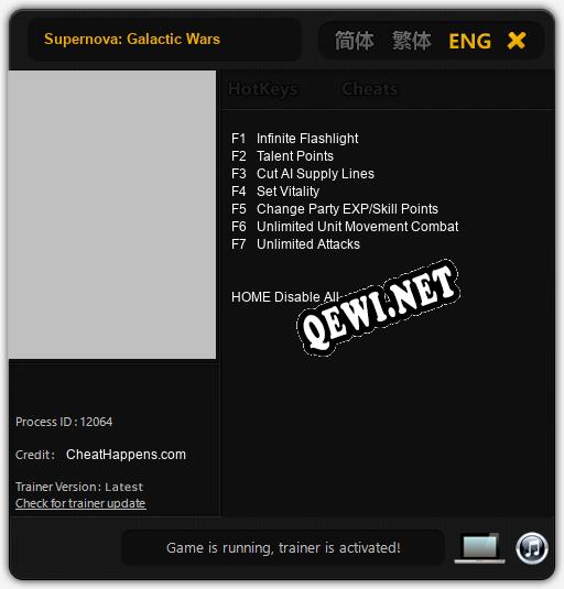 Supernova: Galactic Wars: Читы, Трейнер +7 [CheatHappens.com]