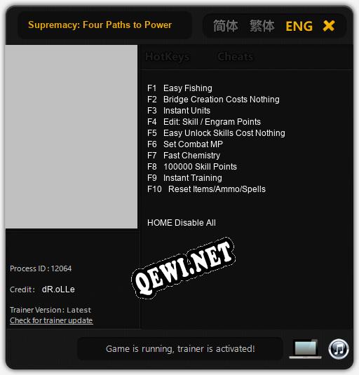 Supremacy: Four Paths to Power: Читы, Трейнер +10 [dR.oLLe]