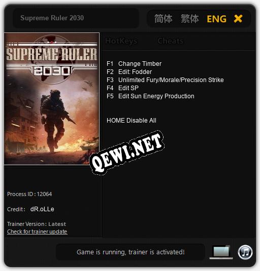 Supreme Ruler 2030: Читы, Трейнер +5 [dR.oLLe]