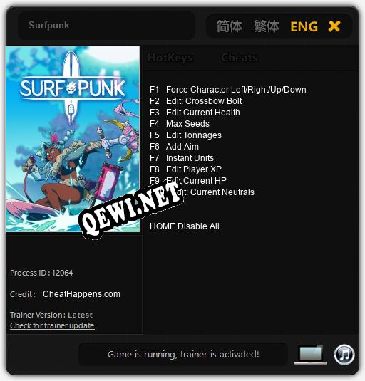 Трейнер для Surfpunk [v1.0.3]