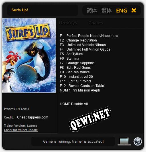 Surfs Up!: Трейнер +13 [v1.4]