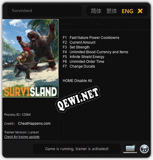 Трейнер для Survisland [v1.0.7]