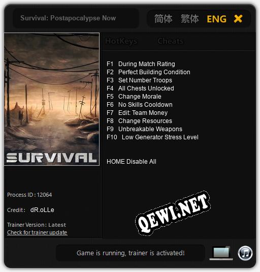 Survival: Postapocalypse Now: Читы, Трейнер +10 [dR.oLLe]