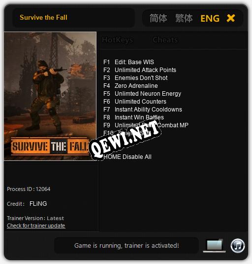 Survive the Fall: Читы, Трейнер +10 [FLiNG]