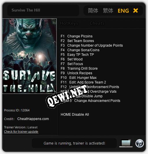 Survive The Hill: Читы, Трейнер +15 [CheatHappens.com]