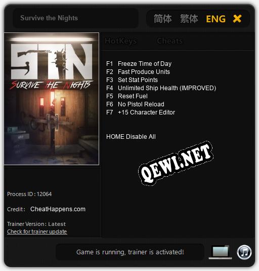 Трейнер для Survive the Nights [v1.0.4]