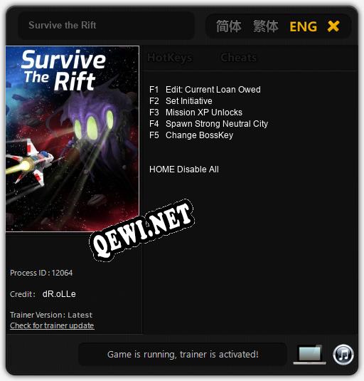 Трейнер для Survive the Rift [v1.0.7]