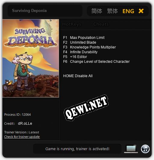 Surviving Deponia: ТРЕЙНЕР И ЧИТЫ (V1.0.16)