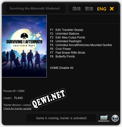 Surviving the Aftermath Shattered Hope: Читы, Трейнер +8 [FLiNG]