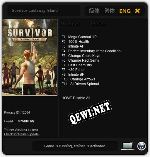 Survivor Castaway Island: Трейнер +11 [v1.8]